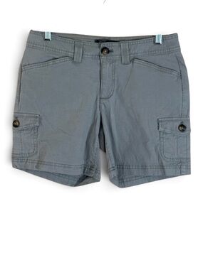 Eddie Bauer Gray Cargo Shorts with Button Flap Pockets